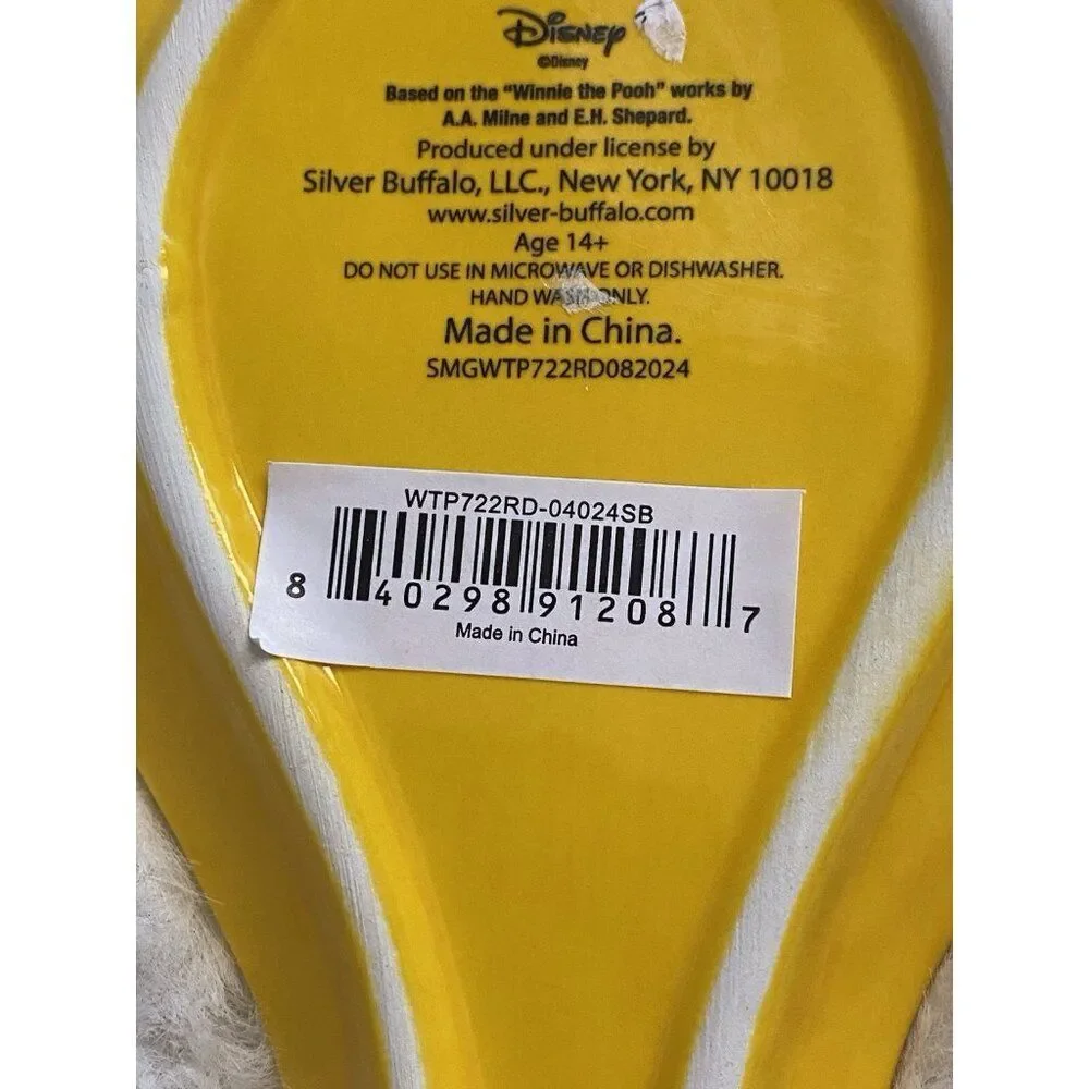 Disney Winnie The Pooh Hunny Honey Pot Bees Spoon Rest Ceramic‎ Yellow NEW